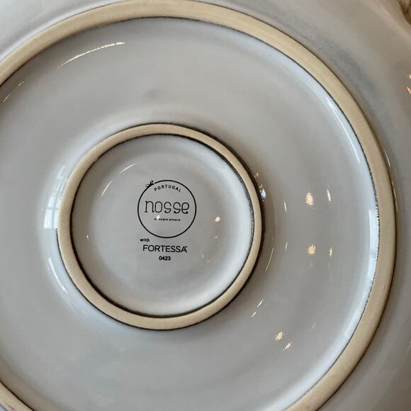 Nosse with Fortessa Stone Dinner Plates 11in Light Gray Set of 4 Portugal NEW - Picture 9 of 12